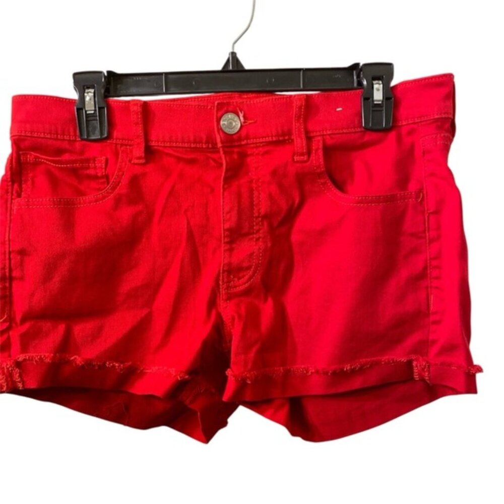 Express Shortie Stretch Red Shorts Size 10
